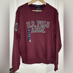 NWT U.S. Polo Assn. French Terry Graphic Popover Applique Size M